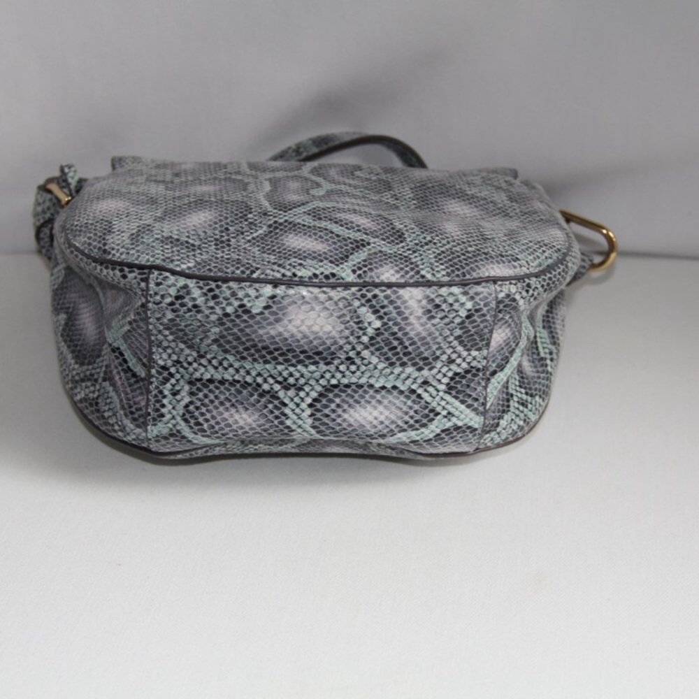 🌟HP! GILI Blue Cobra Leather Crossbody Saddle Bag - Picture 8 of 9
